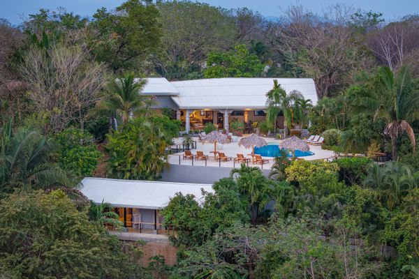 The perfect gathering place for families, friends, and surfers at our jungle escape overlooking Playa Guiones.