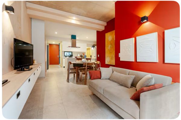 Bright eco-apartment with terraces and gym in central Escandón (Mexico City)