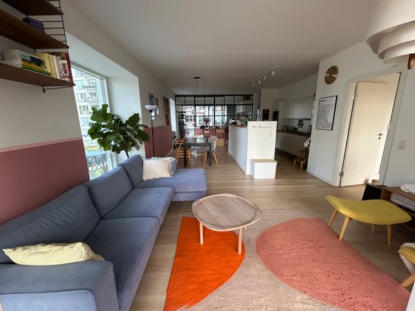 Colourful home with canal view and wide balcony in Copenhagen