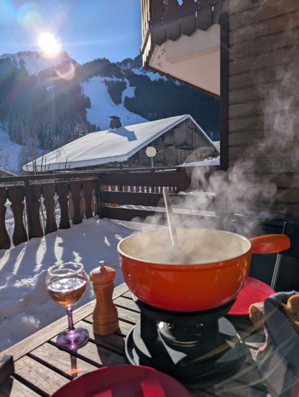 Appartement cosy à Châtel, 250m des pistes, vue montagne, 6 couchages, terrasse au sud et parking