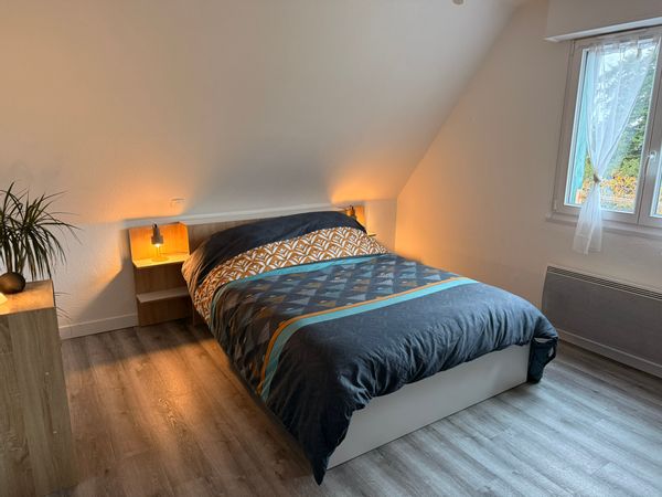 Appartement 2 chambres lits doubles au coeur des vignes dans un charmant village alsacien.