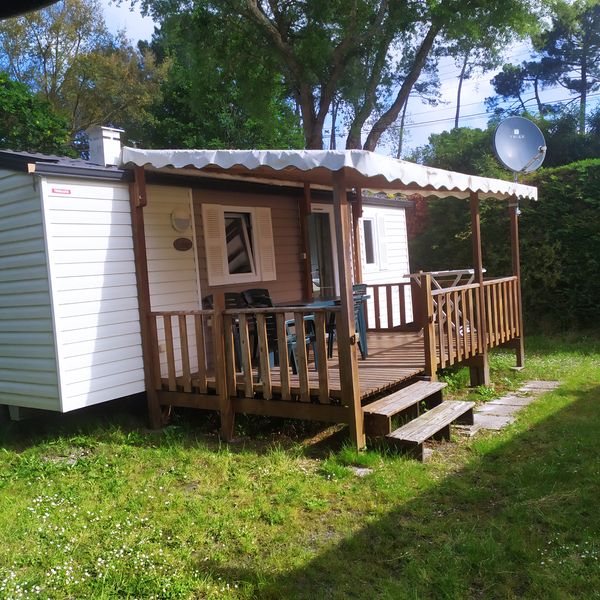 mobilhome 4p camping le moussaillon  familial 3* landes messanges piscine couverte chauffée snack