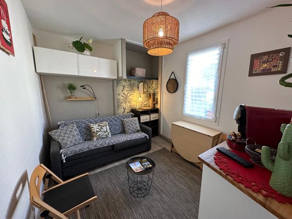 Appartement situé au triangle d’or à 80m de l’océan et du casino, 200m du fameux port de Capbreton.