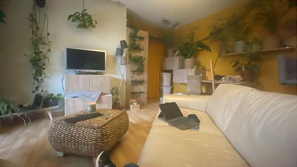 T3 65m + jardin de 65m2, au 1er étage avec vue sur les communs de la copropriété à 200m de la gare.