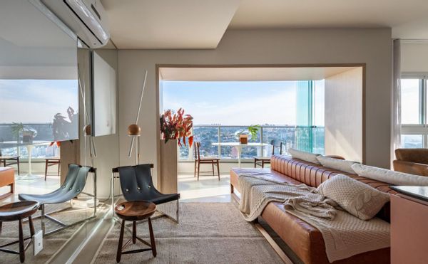 Apartamento de diseñador en el piso 32 en Pinheiros con piscina, gimnasio, sauna y vistas increíbles