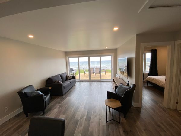 Maison L'Écho de la Mer située en bordure de l'océan Atlantique à Percé au Québec, Canada