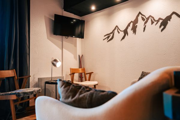 L'appartement du chalet offre une vue incroyable dans un village station très sympa