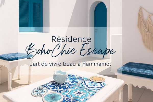 Boho Chic Escape – Yasmine Hammamet Résidence Bousten 2 Diaspora & Expat Friendly