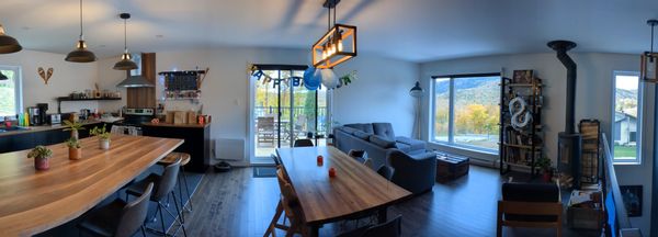 Maison familiale avec vue imprenable sur les pentes de ski de la station de Stoneham.