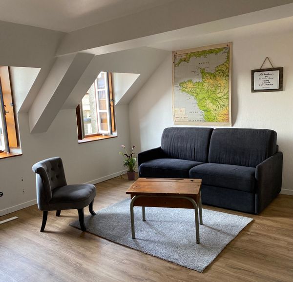 L’appartement de Karine et Emmanuel, superbe vue sur le centre de Dinan historique.