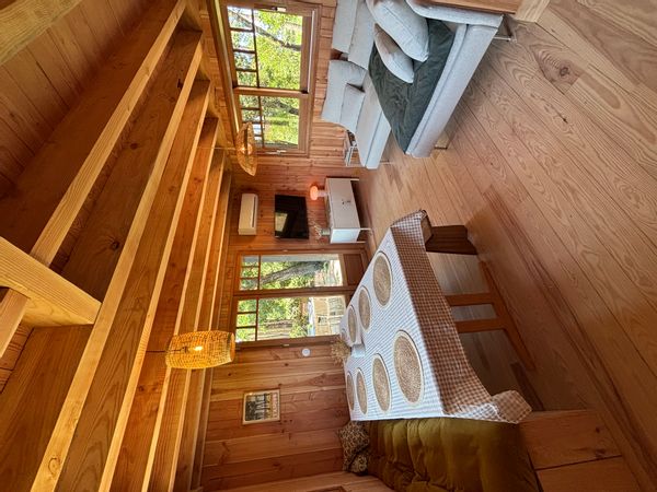 Maison en bois typique en bordure du littoral, vue sur le Bassin d'Arcachon