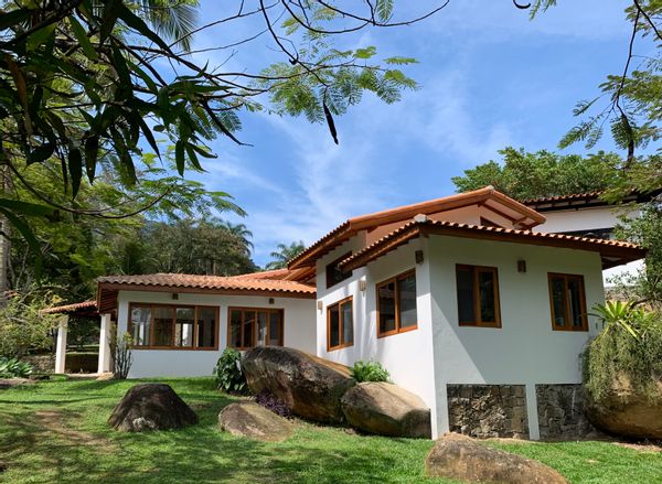 Unique 6 bedroom property nestling in the Atlantic rainforest next to the sea on Ilhabela, Brazil.