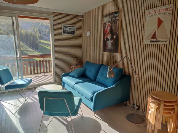 Au dernier étage de la Résidence bois d’Aurouze au pied des pistes de la station de Superdevoluy.