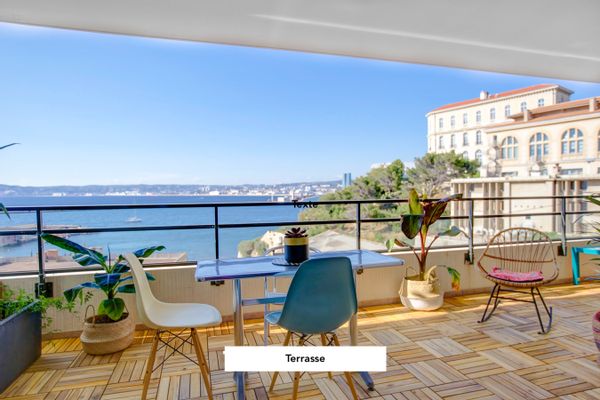 Appartement première ligne vue mer Anse du Pharo (Vieux-port et Palais du Pharo)