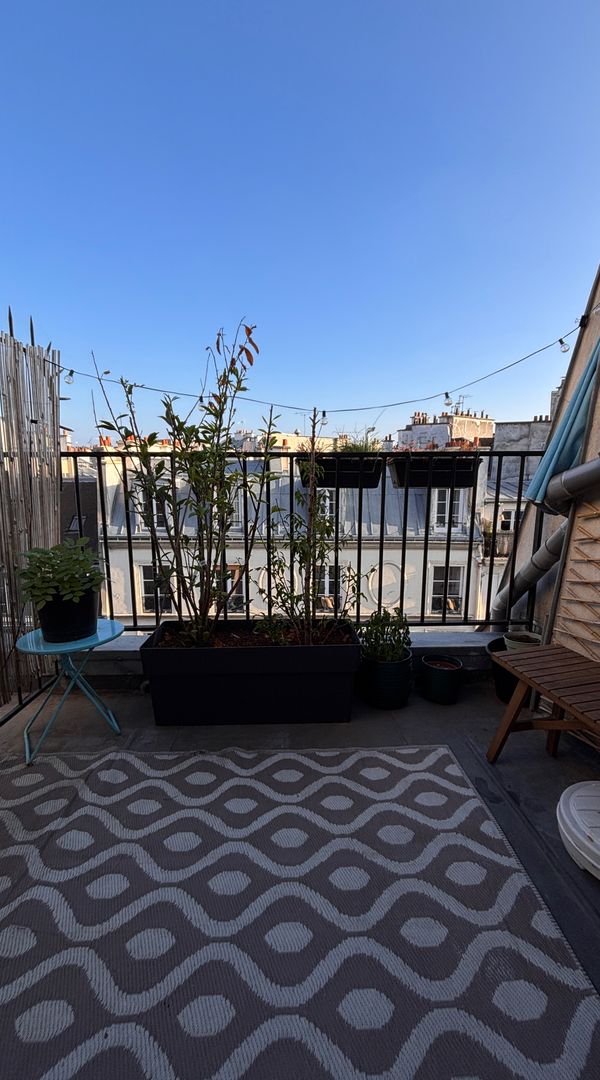 Studio au cœur du Marais avec terrasse vue sur Paris