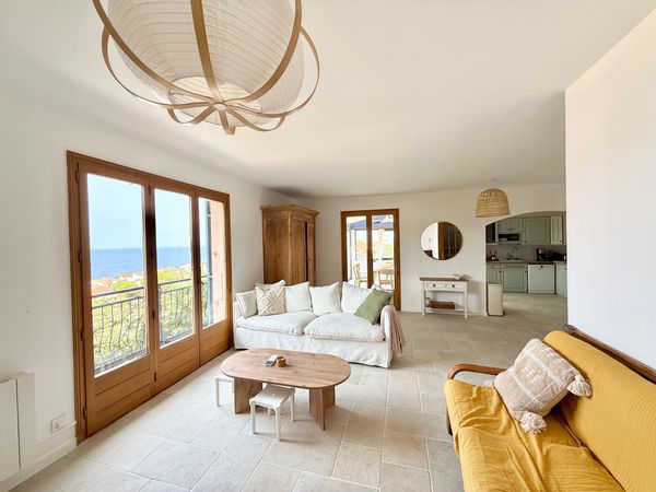 Villa Lou Mar: vue mer panoramique sur cap Béar, piscine, proche plage/village