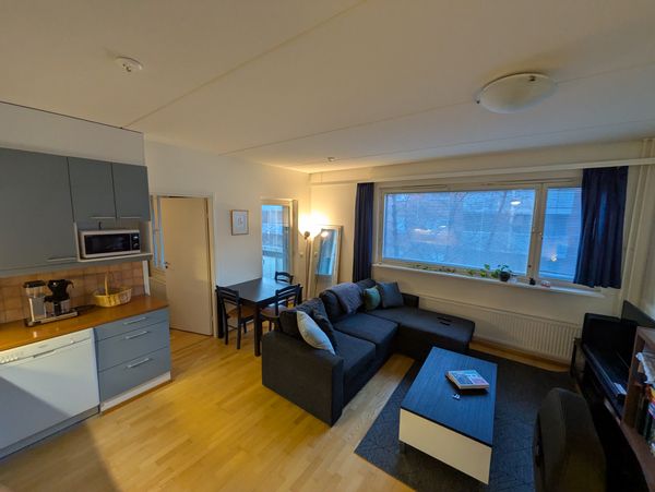 A neat and clean two-room apartment with it's own sauna, near the city centre