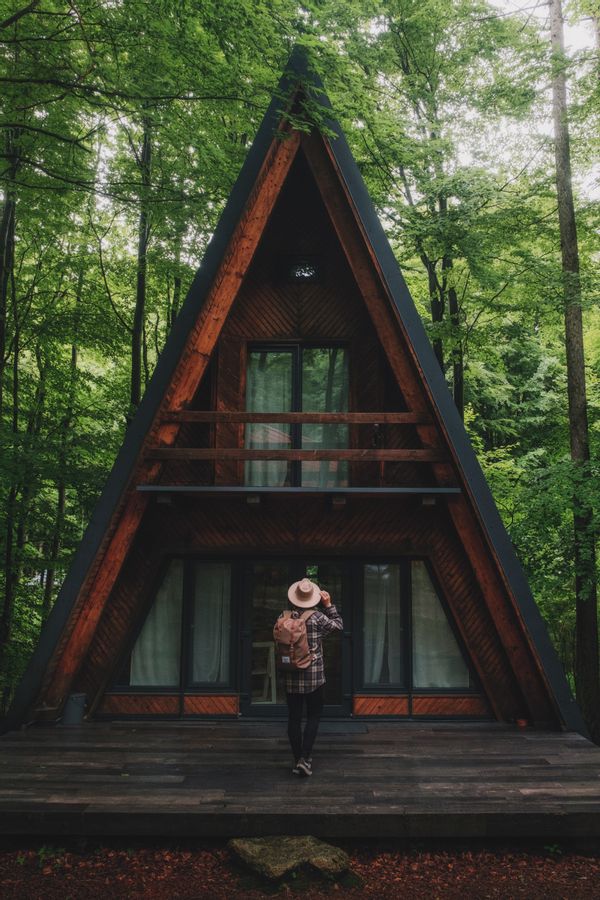 A place,  that will charge you with its energy. The cabin is nestled in the forest nature.