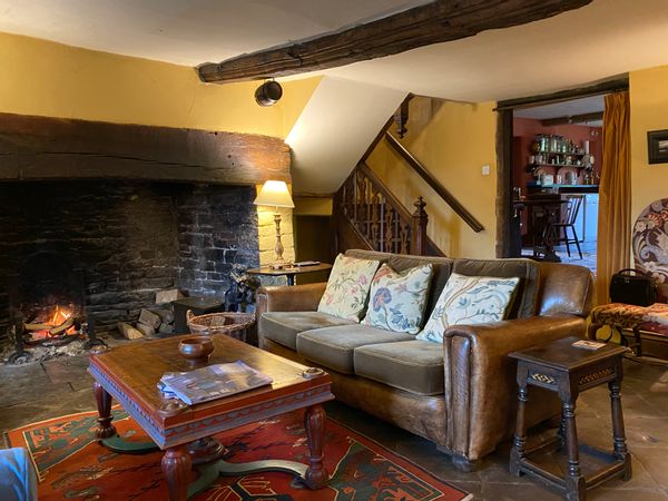 A room in an historic manor house dating back to the 16th century in a beautiful country setting