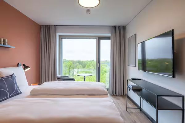 Modern Studio with Park View in Leipzig