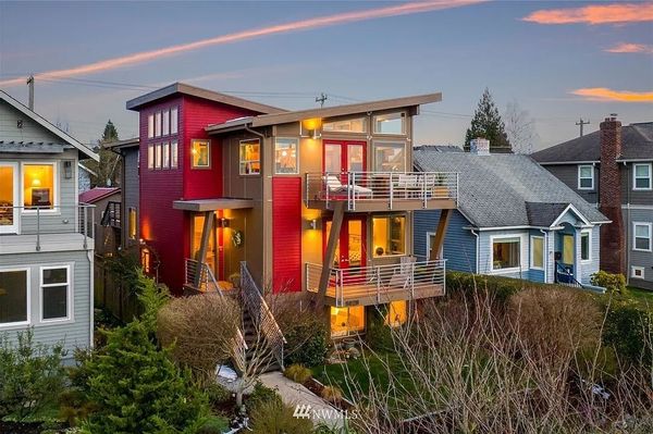 Spacious modern home in West Seattle with stunning mountain and water views.