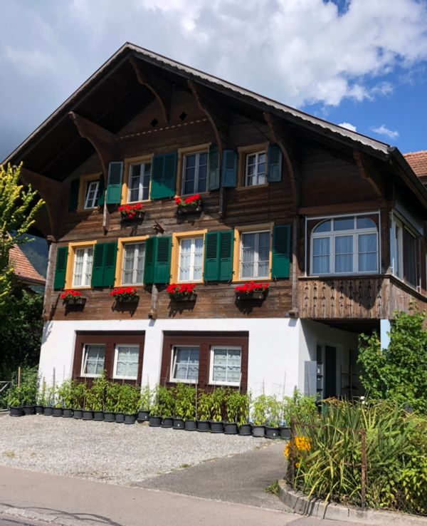 Elizabeth's Alpine House by the Lake of Brienz.