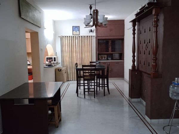 Quiet Residential area, 3 BR Fully furnished Floor with all amenities at First Floor-No lift