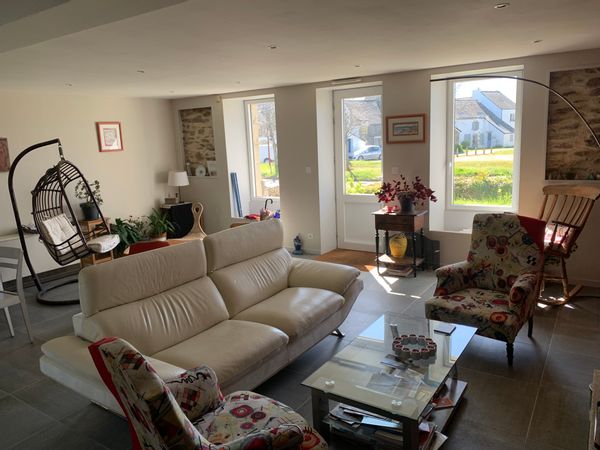 Maison de pêcheur près de la plage