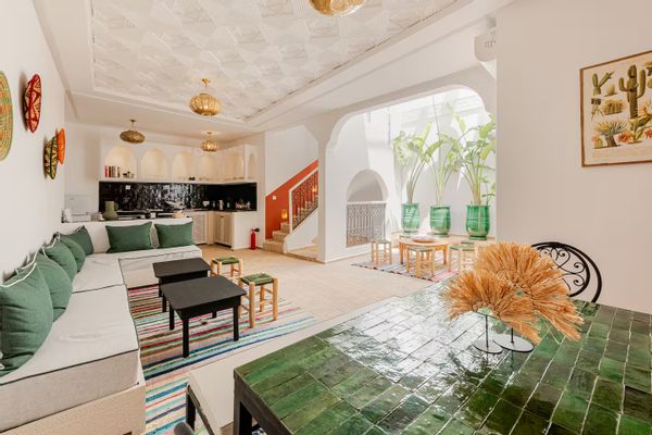 Le riad de Delphine et Raphaël, 4 chambres, idéal pour les familles.