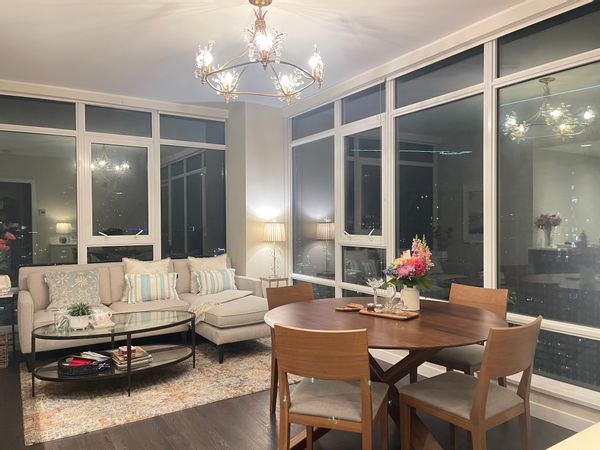 Amazing breathtaking view with three bed rooms at southeast corner with Ethan Allen furniture.