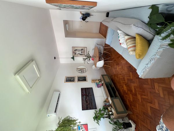 Cozy designer 2-bedroom apartment with pool, playground, A/C and Christ views near Cobal do Humaitá.