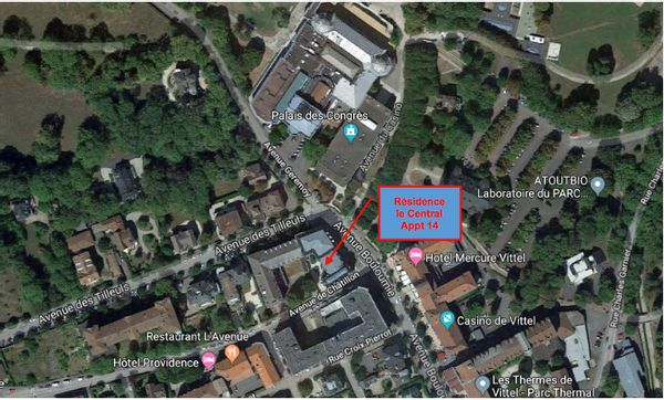 Le refuge Garnier - Résidence Le Central face au parc thermal