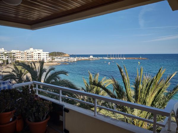 Spacious seafront apartment with beautiful views in Santa Eularia, Ibiza