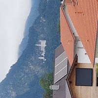 Haus in Füssen mit Blick auf das Schloss Neuschwanstein