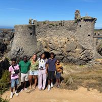 Grande chambre privée : 1 lit double avec vue sur le magnifique haras du Mélantois