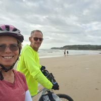 Janine's Beach House is on a prime seafront spot on the swimming section of the Blue Flag Beach